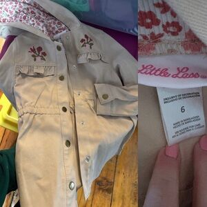 Little Lass Tan Floral coat for Kids